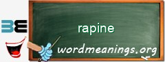 WordMeaning blackboard for rapine